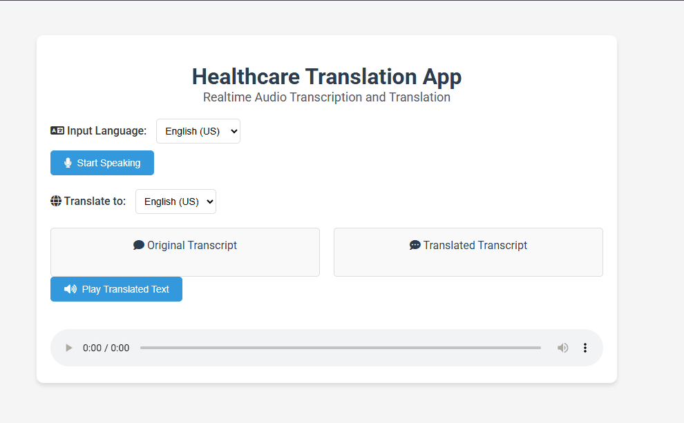 Realtime AI Health Translation System